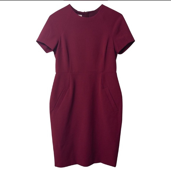 Acne Studios Lucille Sheath Dress in Burgundy Cotton blend Sz 36 US 4 - Picture 15 of 15